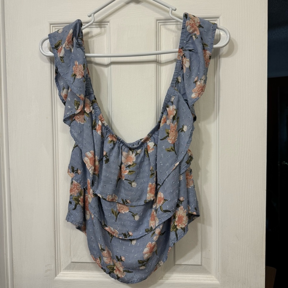 💜3/$15 American Eagle off shoulder cropped top